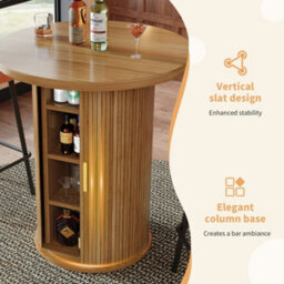 Btm Telescopic Dining Table, 110 140X80Cm, Foldable Kitchen Table For 4 6, Retro Style, Space Saving, Kitchen And Living Room - thumbnail 7