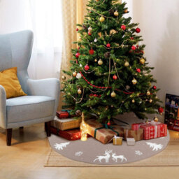 Beige Christmas Tree Skirt, 92 Cm, Protective Base For The Tree, Used For Decorating The Tree For The Holidays, For Christmas Tree - thumbnail 3