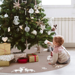 Beige Christmas Tree Skirt, 92 Cm, Protective Base For The Tree, Used For Decorating The Tree For The Holidays, For Christmas Tree - thumbnail 2