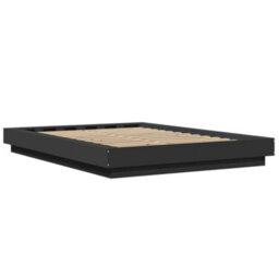 Berkfield Bed Frame With Led Lights Without Mattress Black 120X200Cm - thumbnail 7