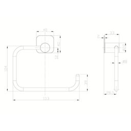 GoodHome Koros Silver Effect Wall-Mounted Toilet Roll Holder (H)128mm (W)153mm - thumbnail 5
