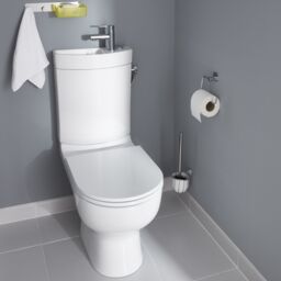 GoodHome Koros Silver Effect Wall-Mounted Toilet Roll Holder (H)128mm (W)153mm - thumbnail 3