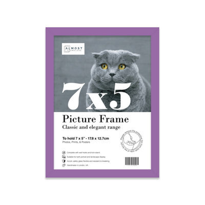 7X5 Purple Picture Frame (12.7 X 17.8Cm) Poster, Photo, Artwork, Gallery Wall Or Print - image 1
