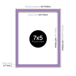 7X5 Purple Picture Frame (12.7 X 17.8Cm) Poster, Photo, Artwork, Gallery Wall Or Print - thumbnail 3