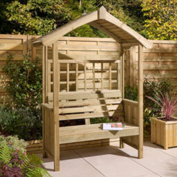 Rowlinson Sherwood Arbour, (H)2215mm (W)1610mm (D)665mm - Assembly Required - thumbnail 1