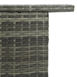 Vidaxl Garden Bar Table Grey 120X55X110 Cm Poly Rattan - thumbnail 6
