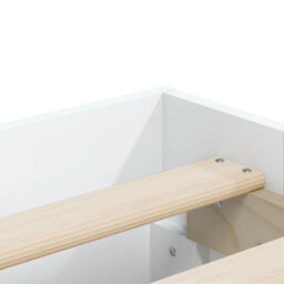 Berkfield Bed Frame With Drawers Without Mattress White 150X200 Cm King Size - thumbnail 9