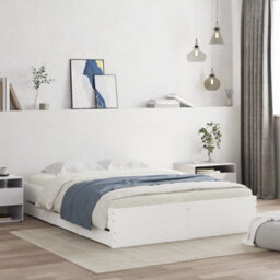 Berkfield Bed Frame With Drawers Without Mattress White 150X200 Cm King Size - thumbnail 1