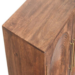 Artisan Furniture Solid Wood Arco Groove Sideboard, 2 Shelves, Light Brown - thumbnail 6