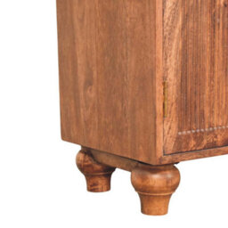 Artisan Furniture Solid Wood Arco Groove Sideboard, 2 Shelves, Light Brown - thumbnail 8