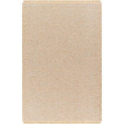 Livabliss Becki Owens Kimi-Modern Brown Tan Grey Solid And Border Fringe Living Dining Bedroom Jute Rug 200 X 275 Cm Easy Care, Non Shedding - image 1