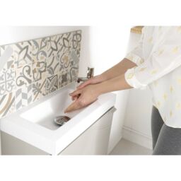 GoodHome Imandra Gloss Grey & White Wall-Mounted Vanity Unit & Basin Set (W)440mm (H)550mm - thumbnail 7