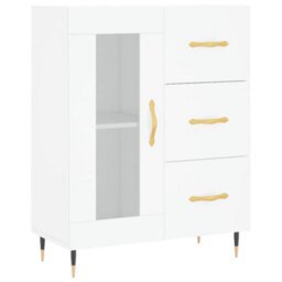 Berkfield Highboard White 69.5X34X180 Cm Engineered Wood - thumbnail 7