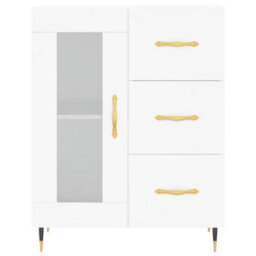 Berkfield Highboard White 69.5X34X180 Cm Engineered Wood - thumbnail 8