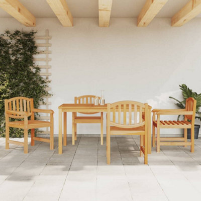 Berkfield 5 Piece Garden Dining Set Solid Wood Teak - image 1