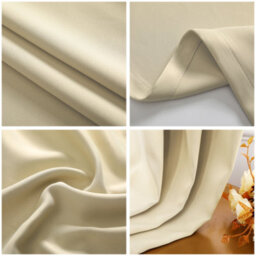 Happy Homewares Cream Eyelet Curtains - Thermal Blackout Curtains  - 66 X 84 Inch Drop - 2 Panel - thumbnail 2