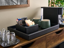 Corby of Windsor Corby Highland Hotel Collection Hospitality Tray In Black Pu Leather - thumbnail 8