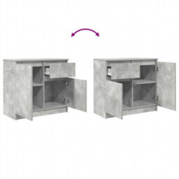 Vidaxl Sideboard With Drawer Concrete Grey 71X35X65 Cm Engineered Wood - thumbnail 9