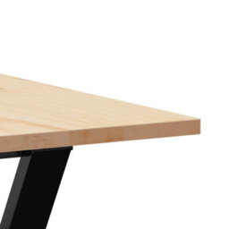 Berkfield Dining Table Y-Frame 200X100X75 Cm Solid Wood Pine And Steel - thumbnail 7