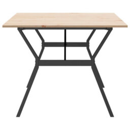 Berkfield Dining Table Y-Frame 200X100X75 Cm Solid Wood Pine And Steel - thumbnail 5