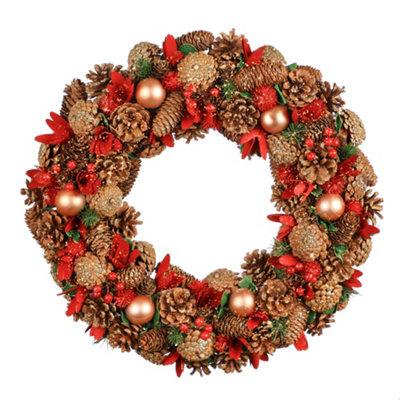 Dibor Traditional Giant Canterbury Front Door Autumn Wreath Winter Spring Wreath 50Cm - image 1