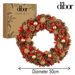 Dibor Traditional Giant Canterbury Front Door Autumn Wreath Winter Spring Wreath 50Cm - thumbnail 5