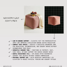 Kosi Atelier Kosiatelier Bean Bag Velvet Footstool Ottomona Cube Pouf Chair Pouffe, Polystyrene Beads Filled - English Rose, 30Cm X 30Cm X 30Cm - thumbnail 6