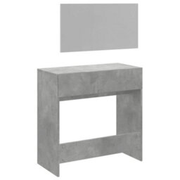 Walplus Dressing Table With Mirror Concrete Grey 80X39X80 Cm - thumbnail 7
