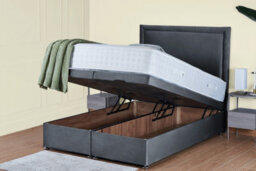 UKBEDFURNITURE Hanna Plush Steel End Opening Divan Ottoman Bed With 54 Inch Headboard - thumbnail 2