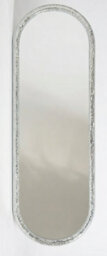 Biznest Silver Full-Length Oval Wall Mounted Mirror Glass Large Display Glitter Disco Home Decor Plastic Frame Gift Idea 120Cm H - thumbnail 2