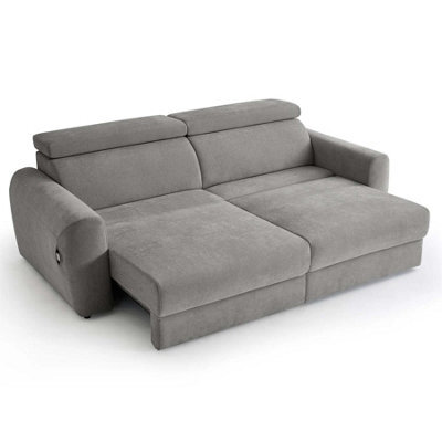 Furnishings For Less UK Dawson Grey 3 Seater Electric Sofa Bed With Power Sliding Seats - image 1
