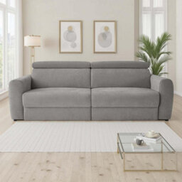 Furnishings For Less UK Dawson Grey 3 Seater Electric Sofa Bed With Power Sliding Seats - thumbnail 2