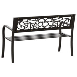 Vidaxl Garden Bench 125 Cm Steel Black - thumbnail 5