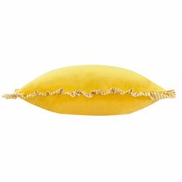 Wylder Solene Yellow Ruffle Velvet Effect Indoor Cushion, (L)45Cm X (W)45Cm - thumbnail 2