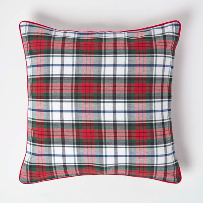 Homescapes Cotton Macduff Tartan Cushion Cover, 60 X 60 Cm - image 1