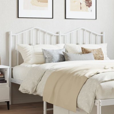Berkfield Metal Headboard White 140 Cm - image 1