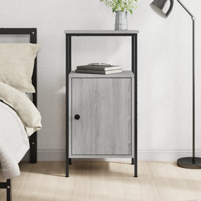 Berkfield Bedside Cabinet Grey Sonoma 41X31X80 Cm Engineered Wood - image 1