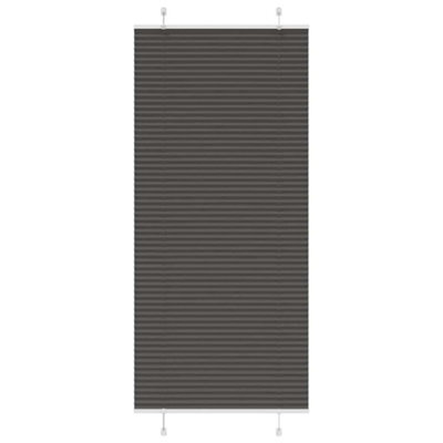 Berkfield Pleated Blind Black 95X200 Cm Fabric Width 94.4 Cm Polyester - image 1