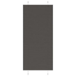 Berkfield Pleated Blind Black 95X200 Cm Fabric Width 94.4 Cm Polyester