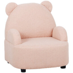 Aiyaplay Kids Armchair, Bear Shaped Toddler Sofa Chair For Bedroom - Pink - thumbnail 2