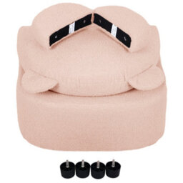 Aiyaplay Kids Armchair, Bear Shaped Toddler Sofa Chair For Bedroom - Pink - thumbnail 9