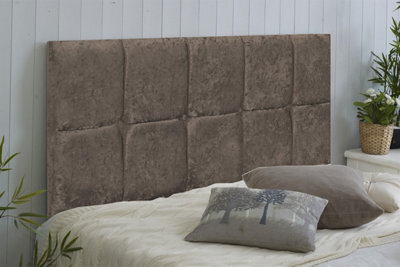 "Adore Designs Monaco Crushed Velvet 3Ft Single 20"" Headboard -  Champagne"