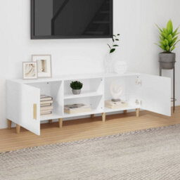 Berkfield Classic Tv Cabinet White 150X30X50 Cm Engineered Wood - thumbnail 3