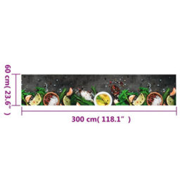 Berkfield Kitchen Rug Washable Spices 60X300 Cm Velvet - thumbnail 5