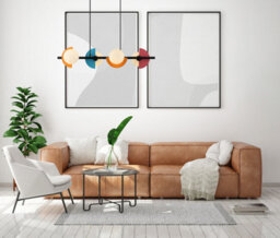 Luminosa Lighting Luminosa Nauti Bar Pendant Ceiling Light Blue, Orange, Pink 4Xg9 - thumbnail 3