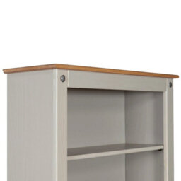 Dresser 2 Door Sideboard Grey Solid Pine Wood Painted Wooden Display - thumbnail 4