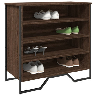 Berkfield Shoe Cabinet Brown Oak 80X38X78 Cm Engineered Wood - image 1
