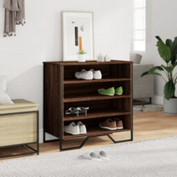 Berkfield Shoe Cabinet Brown Oak 80X38X78 Cm Engineered Wood - thumbnail 3