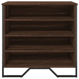 Berkfield Shoe Cabinet Brown Oak 80X38X78 Cm Engineered Wood - thumbnail 4