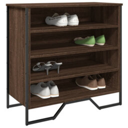 Berkfield Shoe Cabinet Brown Oak 80X38X78 Cm Engineered Wood - thumbnail 1